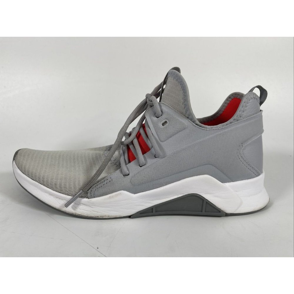 Reebok Mens CN6613 Canvas Low Top Lace Up Fashion Sneakers Size 7 Grey/Neon Red - Picture 1 of 15